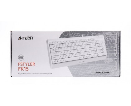 Клавіатура A4Tech Fstyler FK15 (White) , USB, колір білий Клавіатура A4Tech Fstyler FK15 (White) , USB, колір білий