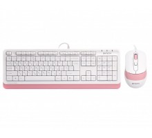 Комплект клавіатура+мишка A4Tech F1010 (Pink) Fstyler, дротовий, USB, колір рожевий