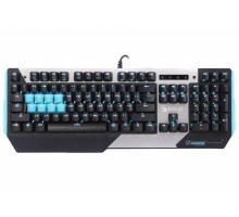 Ігрова клавіатура A4Tech Bloody B865 LIGHT STRIKE, чорна з блакитними та сірими вставками, блакитні перемикачи, підсвічування клавіш, USB