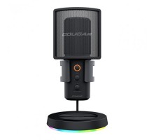 Мікрофон Cougar Screamer X настільний, підставка RGB із концентратором USB 3.0, чорний