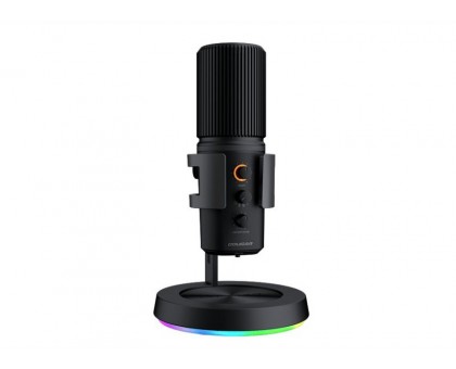 Мікрофон Cougar Screamer X настільний, підставка RGB із концентратором USB 3.0, чорний