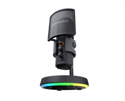 Мікрофон Cougar Screamer X настільний, підставка RGB із концентратором USB 3.0, чорний