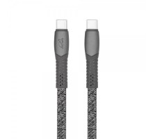 Кабель USB 2.0, PS6105 GR12, Type-C/Type-C, 3А, 60Вт, сірий