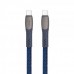 Кабель USB 2.0, PS6105 BL12, Type-C/Type-C, 3А, 60Вт, синій