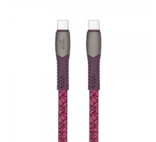 Кабель USB 2.0, PS6105 RD12, Type-C/Type-C, 3А, 60Вт, червоний