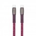 Кабель USB 2.0, PS6105 RD12, Type-C/Type-C, 3А, 60Вт, червоний