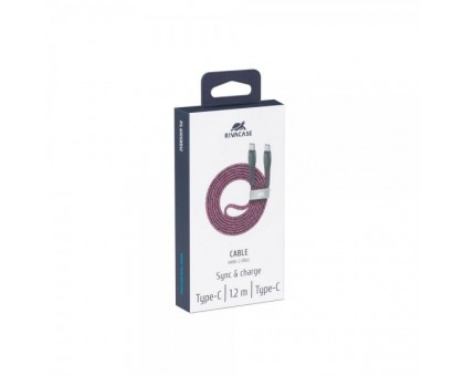 Кабель USB 2.0, PS6105 RD12, Type-C/Type-C, 3А, 60Вт, червоний Кабель USB 2.0, PS6105 RD12, Type-C/Type-C, 3А, 60Вт, червоний