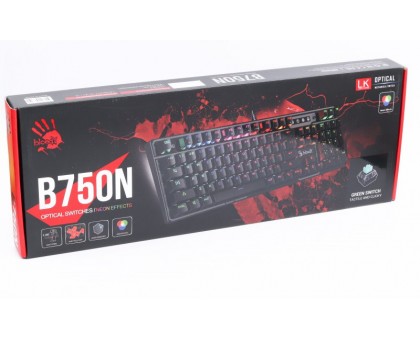 Клавіатура механічна A4Tech Bloody B750N (Destiny) ігрова, USB, 5-зонне неонове підсвічування, LK-Green switches Клавіатура механічна A4Tech Bloody B750N (Destiny) ігрова, USB, 5-зонне неонове підсвічування, LK-Green switches