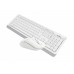 Комплект клавіатура+мишка A4Tech FG1012 (White) Fstyler, бездротовий, колір білий