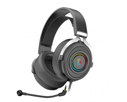 Гарнітура ігрова Bloody G535Py (Black+Silver) з мікрофоном, об'ємний звук, RGB підсвічування, USB+3.5 jack Гарнітура ігрова Bloody G535Py (Black+Silver) з мікрофоном, об'ємний звук, RGB підсвічування, USB+3.5 jack
