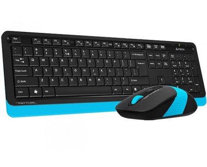 Комплект клавіатура+мишка A4Tech FG1010S (Blue) Fstyler, бездротовий, чорний+блакитний колір Комплект клавіатура+мишка A4Tech FG1010S (Blue) Fstyler, бездротовий, чорний+блакитний колір