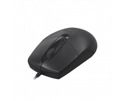 Миша A4Tech OP-720S USB (Black), дротова, беззвучне натискання, 1200 dpi, чорна