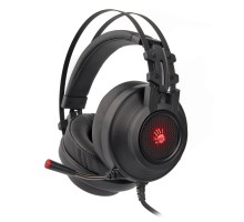 Гарнітура ігрова Bloody G525 (Black) з мікрофоном, 7.1 віртуальний звук, RGB, USB, чорна
