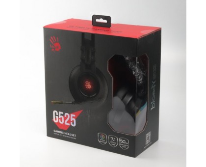 Гарнітура ігрова Bloody G525 (Black) з мікрофоном, 7.1 віртуальний звук, RGB, USB, чорна Гарнітура ігрова Bloody G525 (Black) з мікрофоном, 7.1 віртуальний звук, RGB, USB, чорна