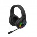 Гарнітура ігрова Bloody GR230 (Black) з мікрофоном, Neon LED Bluetooth + 2.4GHz + 3.5 jack, чорний колір