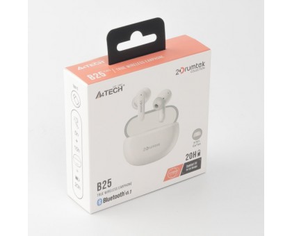 Гарнітура бездротова A4Tech B25 (Grayish White), колір білий Гарнітура бездротова A4Tech B25 (Grayish White), колір білий