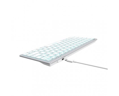 Клавіатура A4Tech FX61 USB (White) Fstyler, білий колір, USB, блакитне підсвічування Клавіатура A4Tech FX61 USB (White) Fstyler, білий колір, USB, блакитне підсвічування