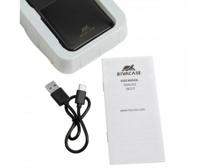 Акумуляторна батарея для зарядки портативних пристроїв RIVACASE RIVAPOWER VA2571 (Black), павербанк, 20000 mA, QC/PD 18 Вт, чорний