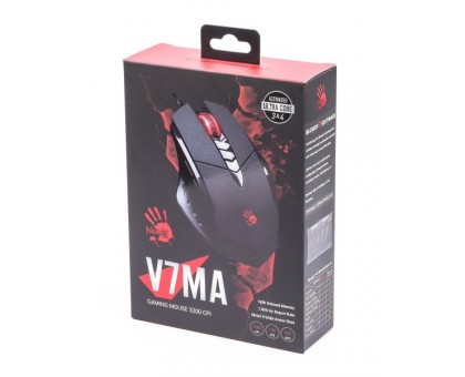 Миша ігрова A4Tech Bloody V7MA (Black), 3200 CPI, з підсвічуванням, USB, чорна Миша ігрова A4Tech Bloody V7MA (Black), 3200 CPI, з підсвічуванням, USB, чорна