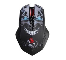 Миша ігрова бездротова A4-Tech Bloody R80 Plus (Skull), чорна з малюнком