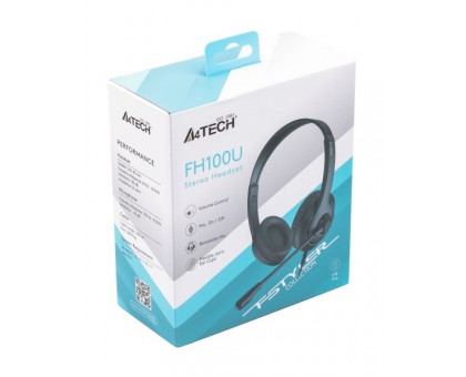 Гарнітура A4-Tech FH100U USB, колір чорний Гарнітура A4-Tech FH100U USB, колір чорний