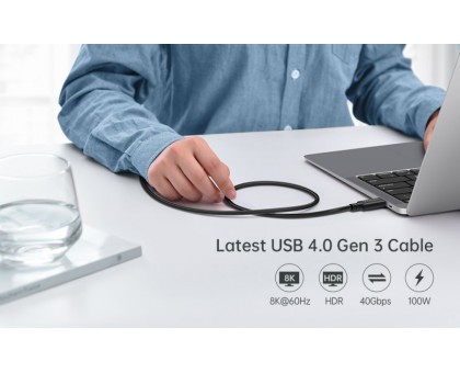 Кабель Choetech XCC-1028-BK,USB4 (40 Gb) Power Delivery (PD), до 100 Ватт C-тато/C-тато, 0.8 м. Кабель Choetech XCC-1028-BK,USB4 (40 Gb) Power Delivery (PD), до 100 Ватт C-тато/C-тато, 0.8 м.