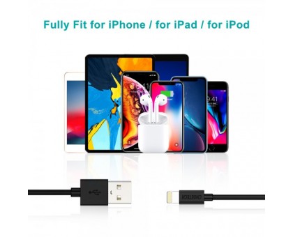 Кабель Choetech IP0027-BK, USB 2.0 А-тато/Lightning, 1.8 м. Кабель Choetech IP0027-BK, USB 2.0 А-тато/Lightning, 1.8 м.