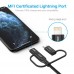 Кабель Choetech IP0030-BK, USB 2.0 AM-папа/Lightning/Micro/Type-C USB, 1.2 м.