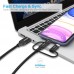 Кабель Choetech IP0030-BK, USB 2.0 AM-папа/Lightning/Micro/Type-C USB, 1.2 м.