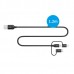Кабель Choetech IP0030-BK, USB 2.0 AM-папа/Lightning/Micro/Type-C USB, 1.2 м.