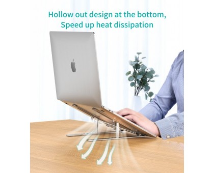 Підставка під ноутбук Choetech H045-SL до 15", алюміній, компактна конструкція Підставка під ноутбук Choetech H045-SL до 15", алюміній, компактна конструкція