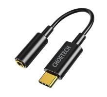 Адаптер Choetech AUX003-BK, Type-C - стерео-аудіо 3.5 mm