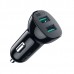 Автомобільне ЗУ C0051-BK, 2 порти, 30Вт, QC3.0, чорний