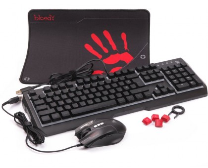 Комплект A4Tech Bloody B1700 (Black) ігровий, клавіатура, миша, килимок USB Комплект A4Tech Bloody B1700 (Black) ігровий, клавіатура, миша, килимок USB