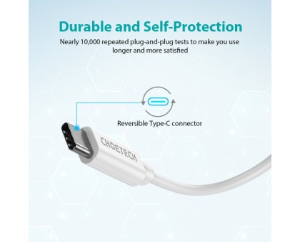 Кабель Choetech CC0002-WH, преміум якість USB 2.0 C-тато/C-тато, 1,0 м. Кабель Choetech CC0002-WH, преміум якість USB 2.0 C-тато/C-тато, 1,0 м.