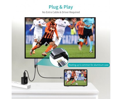 Кабель Choetech XCH-M180GY, USB-C на HDMI, 1.8м Кабель Choetech XCH-M180GY, USB-C на HDMI, 1.8м