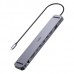Адаптер Choetech HUB-M20-GY, USB Type-C 11-в-1