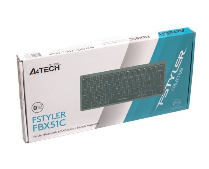 Клавіатура A4Tech FBX51C (Matcha Green) Fstyler бездротовa з ножичним перемикачем, зелена Клавіатура A4Tech FBX51C (Matcha Green) Fstyler бездротовa з ножичним перемикачем, зелена