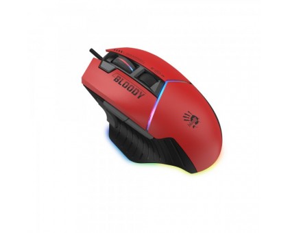 Миша ігрова A4Tech Bloody W95 Max (Sports Red), RGB, 12000 CPI, 50M натискань, активоване ПЗ Bloody, колір червоний