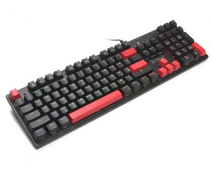 Механічна клавіатура A4Tech Bloody S510R (Fire Black), червоні світчі, чорна, RGB підсвічування клавіш, USB Механічна клавіатура A4Tech Bloody S510R (Fire Black), червоні світчі, чорна, RGB підсвічування клавіш, USB