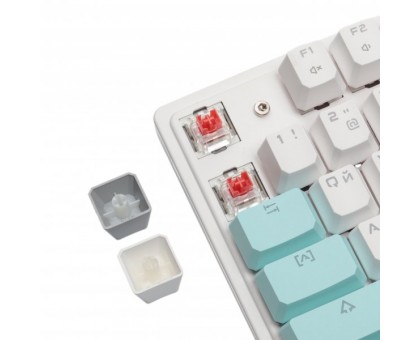 Механічна ігрова клавіатура A4Tech Bloody S510R (Icy White), червоні світчі, біла, RGB підсвічування клавіш, USB Механічна ігрова клавіатура A4Tech Bloody S510R (Icy White), червоні світчі, біла, RGB підсвічування клавіш, USB