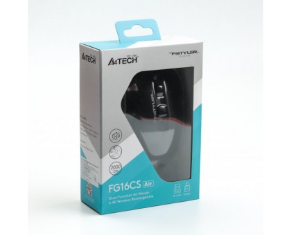 Миша бездротова безшумна A4Tech FG16CS Air (Black) Fstyler, USB, 2000 dpi, колір чорний Миша бездротова безшумна A4Tech FG16CS Air (Black) Fstyler, USB, 2000 dpi, колір чорний