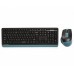 Комплект бездротовий клавіатура з мишою A4Tech Fstyler FGS1035Q (Navy Blue), чорно-синій, USB