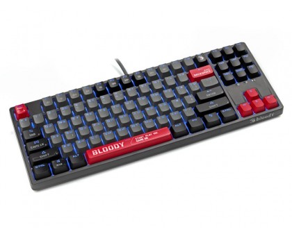 Механічна ігрова клавіатура Bloody S87 Energy Red, червоні світчі, RGB підсвічування клавіш, USB, чорний Механічна ігрова клавіатура Bloody S87 Energy Red, червоні світчі, RGB підсвічування клавіш, USB, чорний