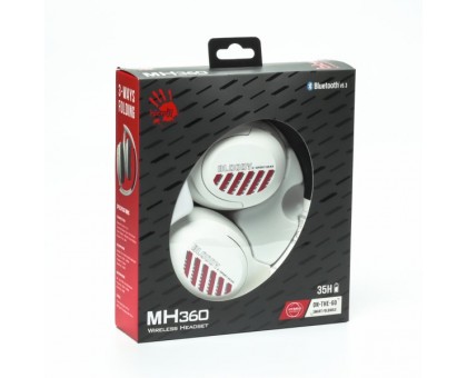 Гарнітура ігрова Bloody MH360 (White), білий колір, Bluetooth v5.3 + 3.5 Jack Гарнітура ігрова Bloody MH360 (White), білий колір, Bluetooth v5.3 + 3.5 Jack