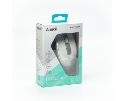 Миша бездротова A4Tech Fstyler FG45CS Air (Silver White), USB, колір сірий+білий Миша бездротова A4Tech Fstyler FG45CS Air (Silver White), USB, колір сірий+білий