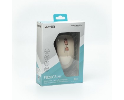 Миша бездротова A4Tech Fstyler FB26CS Air (Cafe Latte), колір бежевий