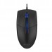 Миша A4Tech N-530S (Black) дротова безшумна USB, синє підсвічування, 1200 dpi, чорна