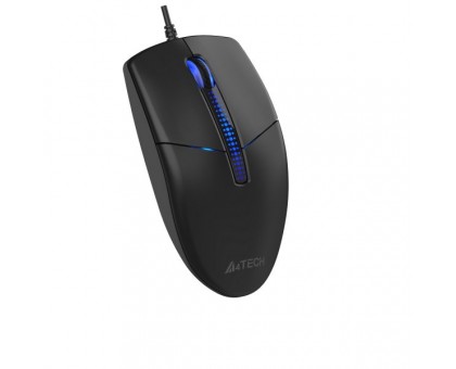 Миша A4Tech N-530S (Black) дротова безшумна USB, синє підсвічування, 1200 dpi, чорна Миша A4Tech N-530S (Black) дротова безшумна USB, синє підсвічування, 1200 dpi, чорна