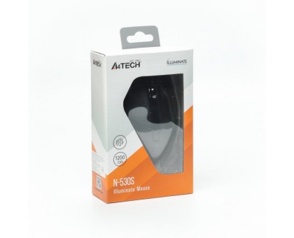 Миша A4Tech N-530S (Black) дротова безшумна USB, синє підсвічування, 1200 dpi, чорна Миша A4Tech N-530S (Black) дротова безшумна USB, синє підсвічування, 1200 dpi, чорна
